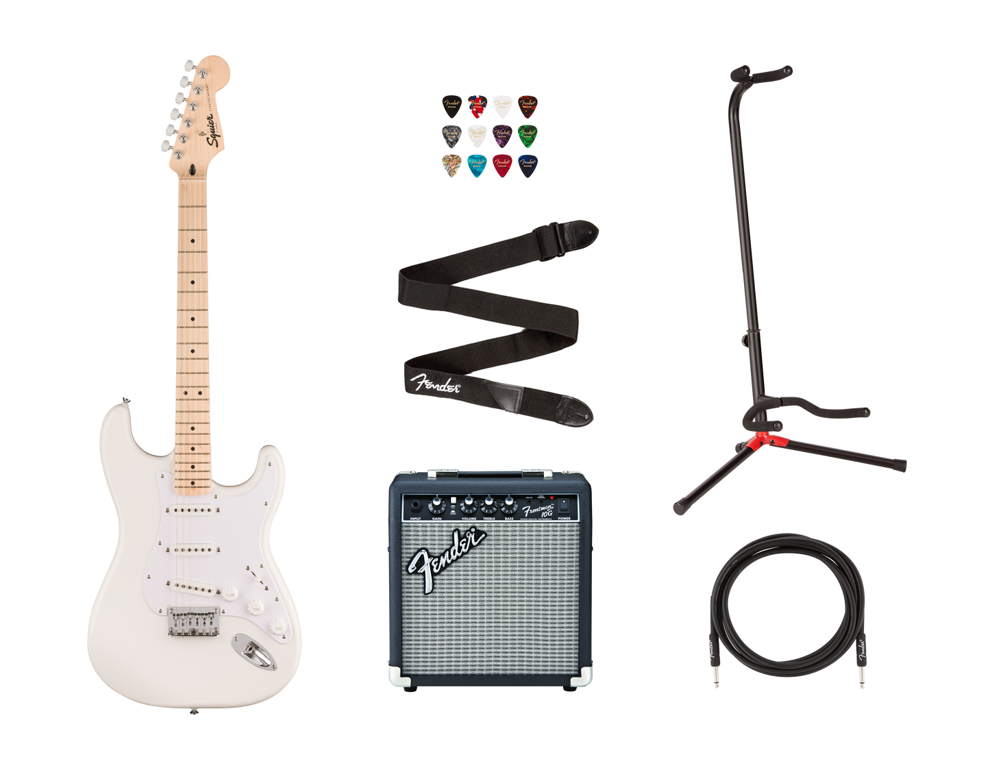 Squier Sonic Stratocaster HT Bundle - Weiß